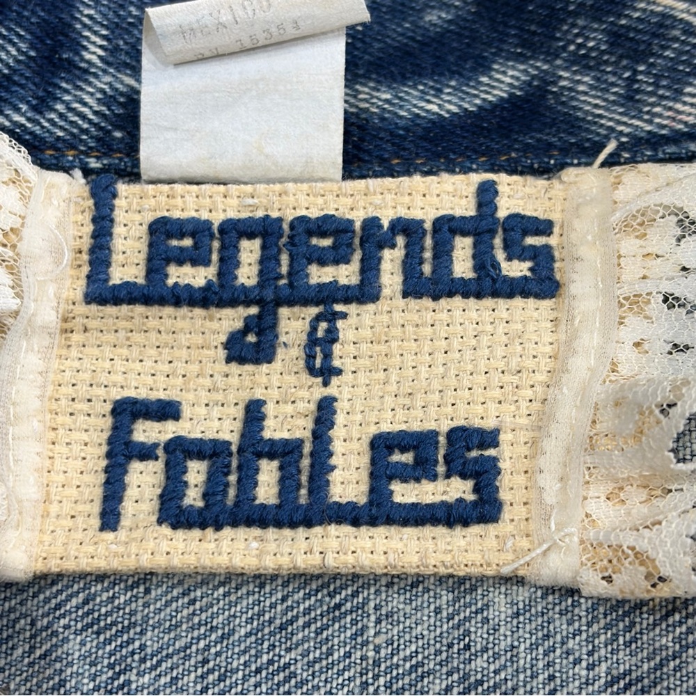 Legends & Fables Upcycled‎ Steampunk Denim Jacket w/ Vintage Watch Size L - Picture 5 of 16